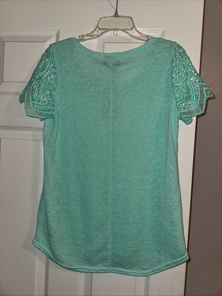 The Limited Mint Crochet-Sleeve Short Sleeve Tee — image 4 of 4